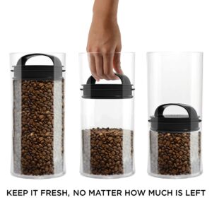 Prepara Evak Compact Glass Food Storage, 24 Ounce, Black