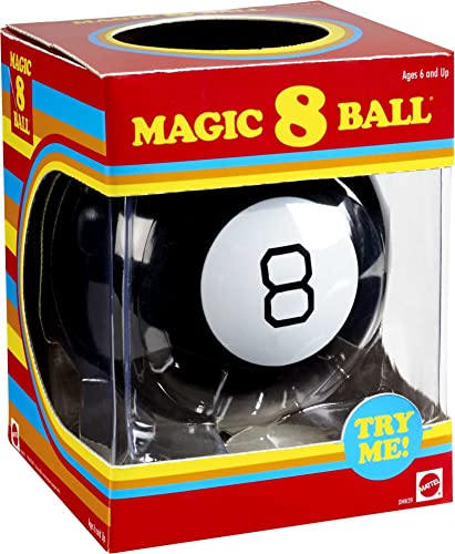 Mattel Games Magic 8 Ball Kids Toy, Retro Themed Novelty Fortune Teller, Ask a Question and Turn Over for Answer