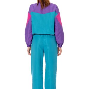 MASSWO Women 80s Sportswear Set 2 Piece Outfits Casual Sweatsuits Retro Vintage Purple Tracksuit