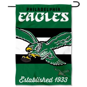 philadelphia eagles retro vintage throwback double sided garden flag