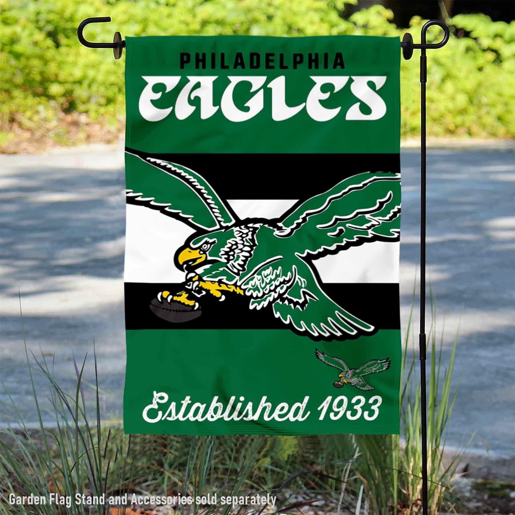 Philadelphia Eagles Retro Vintage Throwback Double Sided Garden Flag