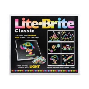 Lite Brite Classic, Favorite Retro Toy - Create Art with Light, STEM, Educational Learning, Holiday, Birthday, Gift, Boys, Kid, Toddler, Girls Age 4+