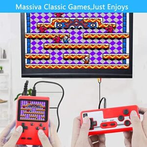 Tlsdosp Retro Handheld Game Console, Portable Retro Video Game Console with 400 Classical FC Games, 3.0-Inch Screen. Storage Bag. 1020mAh Rechargeable Battery Support for Connecting TV and Two Players