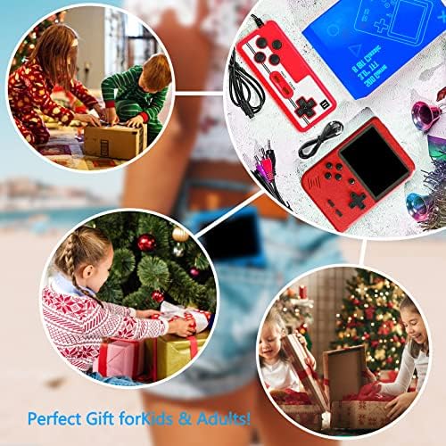 Tlsdosp Retro Handheld Game Console, Portable Retro Video Game Console with 400 Classical FC Games, 3.0-Inch Screen. Storage Bag. 1020mAh Rechargeable Battery Support for Connecting TV and Two Players