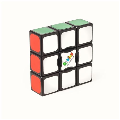 Rubik’s Edge, 3x3x1 Rubik’s Cube for Beginners Single Layer Puzzle Retro Educational Brain Teaser Travel Fidget Toy for Adults & Kids Ages 8+