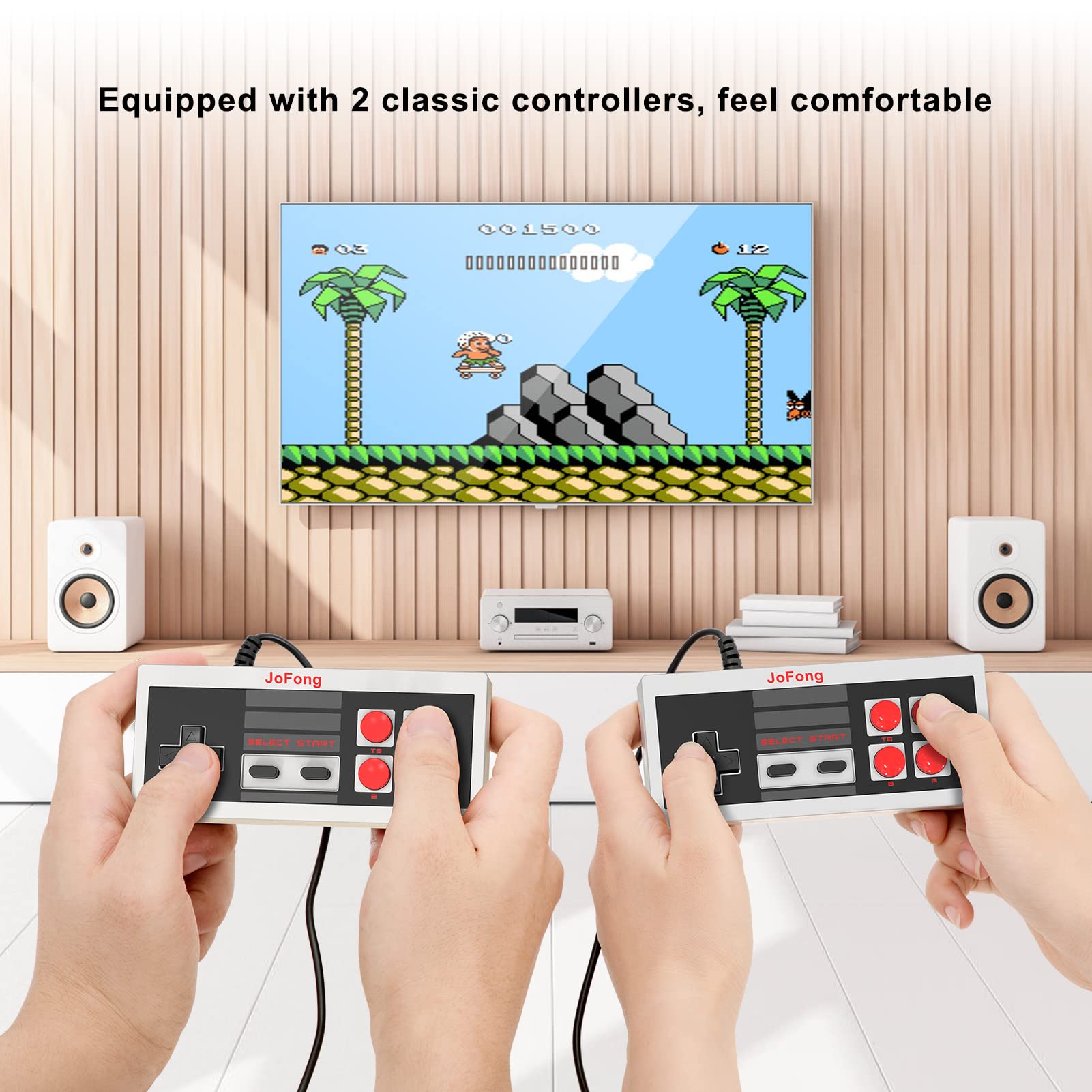 JoFong Classic Retro Controller, Suitable for AV 620, HD 621 HD 821 Classic Game Consoles Plug-and-Play Wired Video Gamepad-9 Pin Plug 2 Packs,620-621 Controller