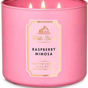 Bath and Body Works White Barn Raspberry Mimosa 3 Wick Candle 14.5 Ounce