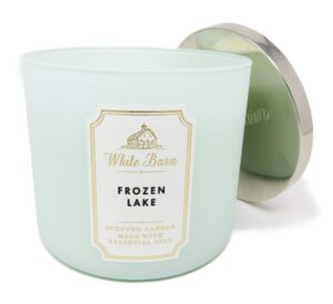 white barn bath and body works 3 wick scented candle frozen lake 14.5 ounce