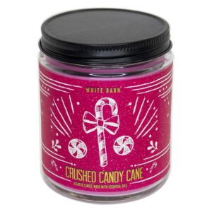 White Barn Bath and Body Works, 1-Wick Candle w/Essential Oils - 7 oz - 2020 Holidays Scents! (Crushed Candy Cane)