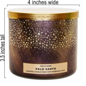 White Barn Bath and Body Works, 3-Wick Candle w/Essential Oils - 14.5 oz - 2021 Spring Scents! (Palo Santo)