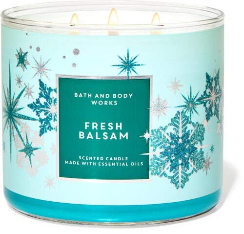 White Barn Fresh Balsam 3-Wick Candle w/Essential Oils - 14.5 oz - 2020 Holidays Scents!