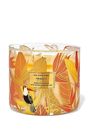 Bath & Body Works, White Barn 3-Wick Candle w/Essential Oils - 14.5 oz - New Core Scents! (Tiki Beach)