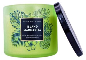 white barn bath and body works island margarita 3 wick scented candle 14.5 ounce