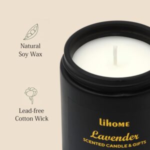 Candles for Men - Room Decor for Men, Gifts for Men, Natural Soy Wax Candles for Home Scented, Lavender Black Candles