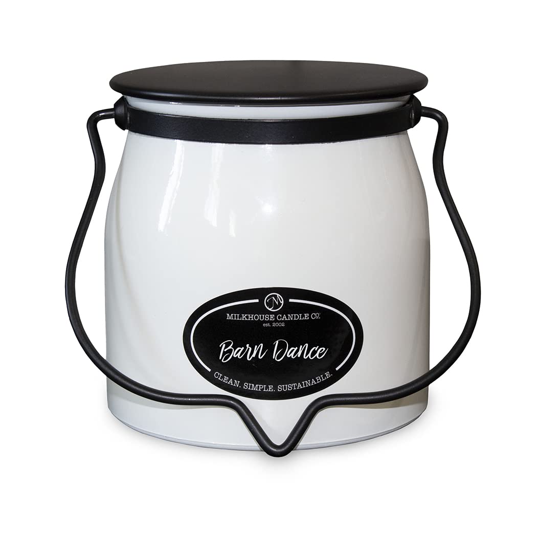 Milkhouse Candle Company - Barn Dance - Creamery Collection - 16 oz Double Cotton Wick Soy Candles with Beeswax - Long Burn Time, Made in The USA - Non Toxic, Premium Scented Candles