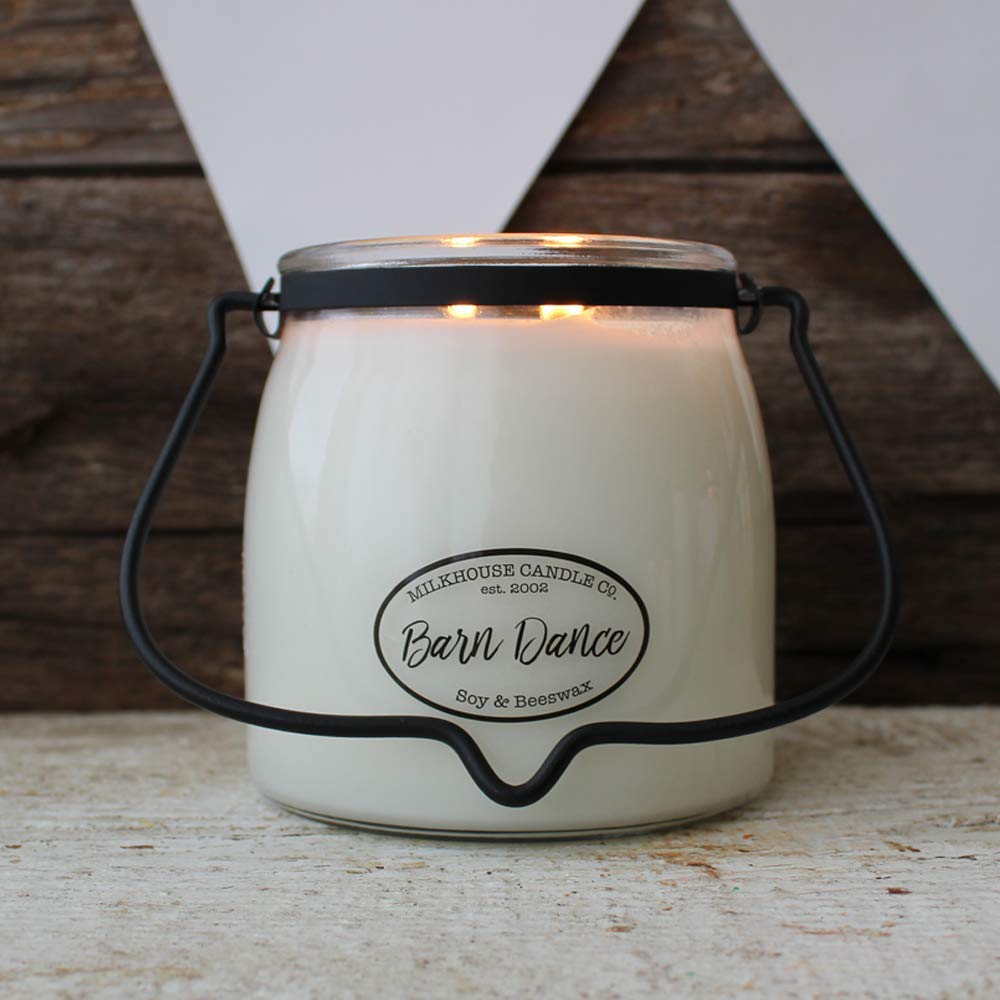 Milkhouse Candle Company - Barn Dance - Creamery Collection - 16 oz Double Cotton Wick Soy Candles with Beeswax - Long Burn Time, Made in The USA - Non Toxic, Premium Scented Candles