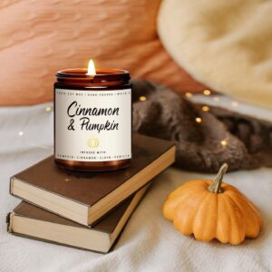 Fall Candle Set | 4pack Fall Scented Candles for Home, Scented Candles for Autumn Fall - Home Scented Candle Set, Candle Gift for Women - Scent of Wreath/Cinnamon Pumpkin/Apple Pie/Comfort