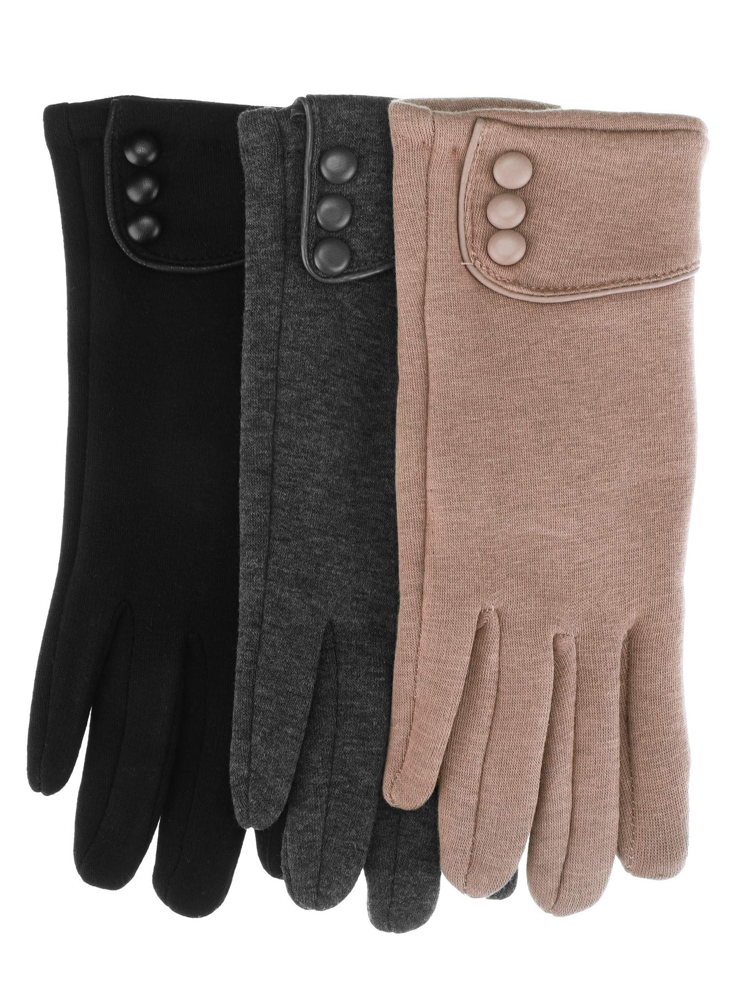 Patelai 3 Pairs Womens Gloves Winter Touchscreen Texting Phone Windproof Gloves Fleece Lined Cold Weather Warm Gloves (Black, Gray, Khaki)