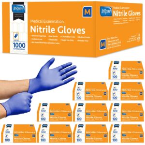 Inspire Nitrile Exam Gloves | THE ORIGINAL Quality Stretch Nitrile, Cobalt Blue | 4.5 Gloves Disposable Latex Free Medical EMT (Large (Pack of 1000), Case Of 1000)