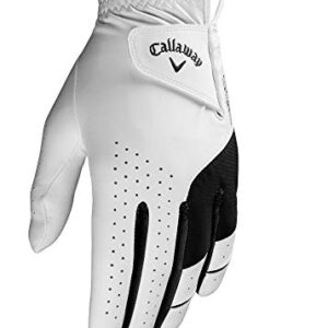 Callaway Golf Weather Spann Glove (Worn on Left Hand, Standard 2019, Medium/Large, White (2-pack))