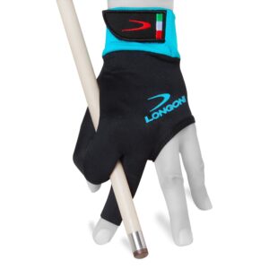 Longoni Sultan 2.0 Billiard Pool Cue Glove - for Left or Right Hand - Black (XX-Large, Left)