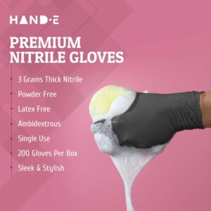 Hand-E Touch Disposable Grey Nitrile Gloves X Large -200 Count, Latex Free Medical Gloves