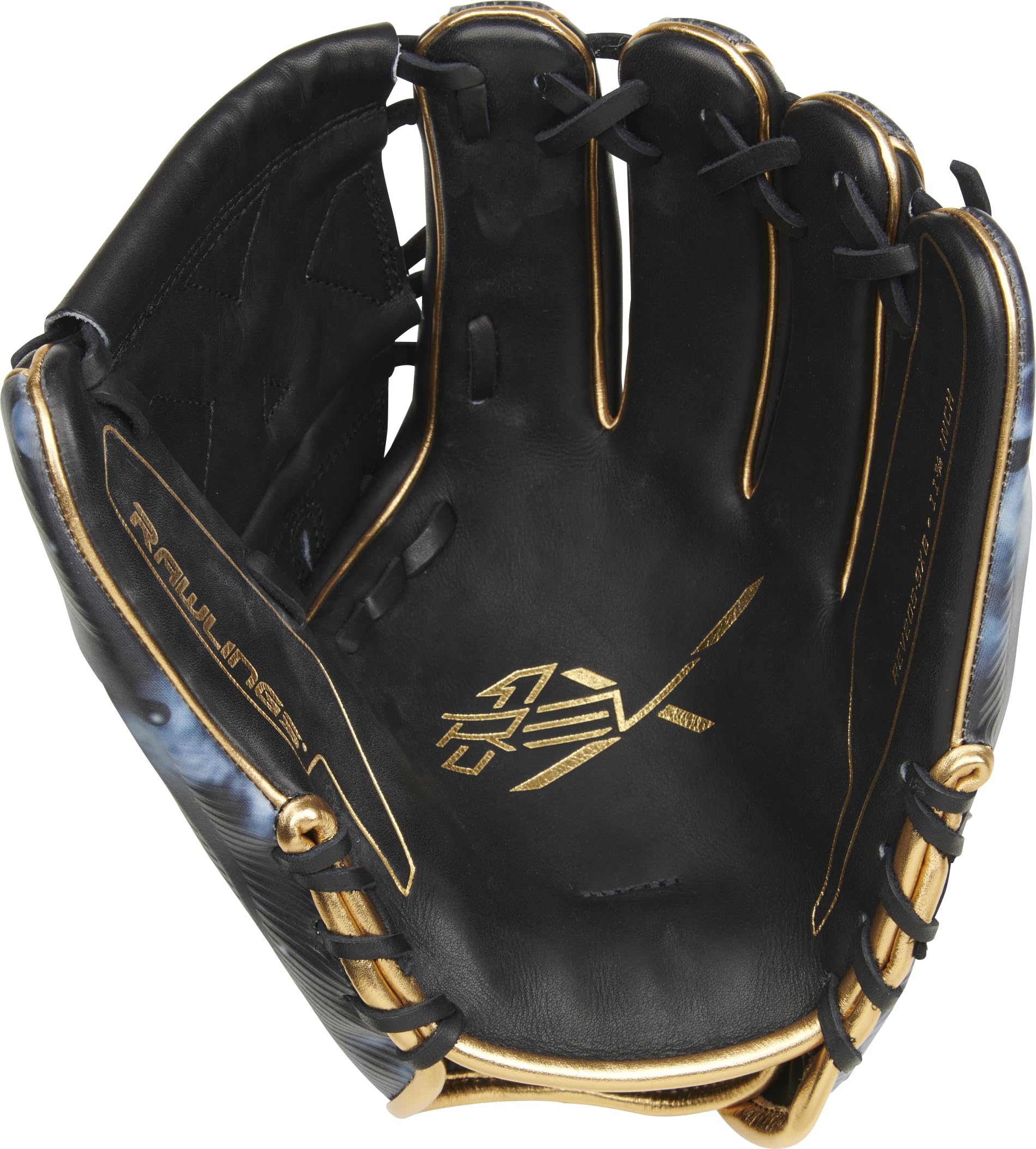 Rawlings | REV1X Baseball Glove | Right Hand Throw | 11.75" - Two-Piece Solid Web | Black