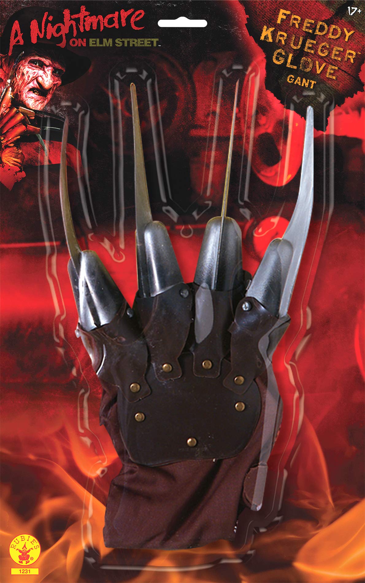 Rubie's mens Nightmare on Elm Street Freddy Krueger Gloves Adult Costume Accessory, Multicolor, One Size US