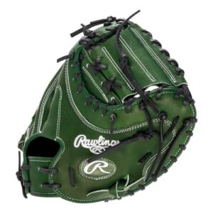 Rawlings | Heart of The Hide Baseball Catcher's Mitt | Right Hand Throw | 34" - 1 Pc. Solid Web | Military Green