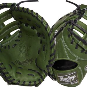 Rawlings | Heart of The Hide Baseball First Base Mitt | Right Hand Throw | 13" - SPDB Web | Military Green