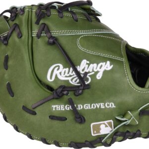 Rawlings | Heart of The Hide Baseball First Base Mitt | Right Hand Throw | 13" - SPDB Web | Military Green