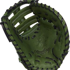 Rawlings | Heart of The Hide Baseball First Base Mitt | Right Hand Throw | 13" - SPDB Web | Military Green