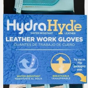 Generic Women's Small Teal and Purple Water-Resistant HydraHyde Leather Gardening Gloves