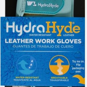 Generic Women's Small Teal and Purple Water-Resistant HydraHyde Leather Gardening Gloves