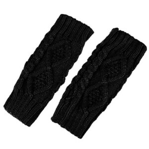 Novawo Women's Hand Crochet Winter Warm Fingerless Arm Warmers Gloves