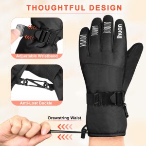 ihuan Winter Ski Snowboard Gloves Men Women - Cold Weather Gloves Touchscreen Fingers, Waterproof Snow Snowboarding Gloves…