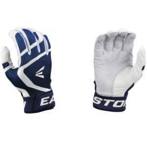 Easton | MAV GT Baseball Batting Gloves | White/Navy | Adult Medium