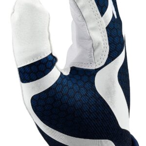 Easton | MAV GT Baseball Batting Gloves | White/Navy | Adult Medium