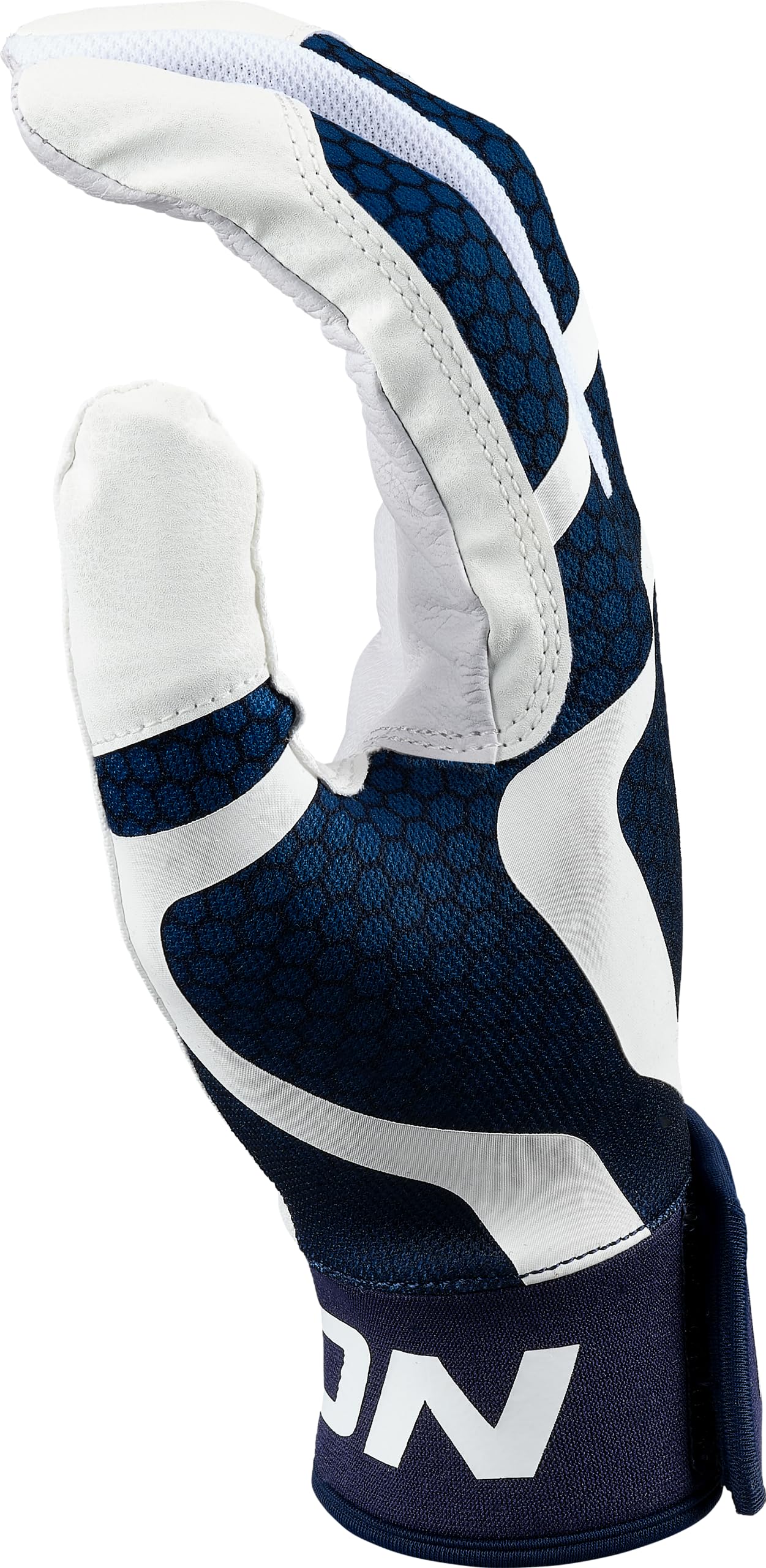 Easton | MAV GT Baseball Batting Gloves | White/Navy | Adult Medium