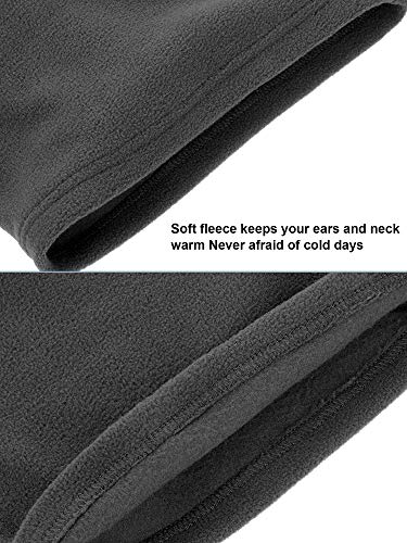 SATINIOR 6 Pieces Ear Warmer Headband Warmer Face Mask Fleece Neck Gaiter Touch Screen Winter Knit Gloves for Men and Women