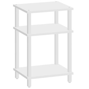 TUTOTAK End Table, Side Table, Nightstand, 3-Tier Storage Shelf, Sofa Table for Small Space, Living Room, Bed Room TB01BW049