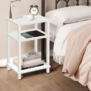 TUTOTAK End Table, Side Table, Nightstand, 3-Tier Storage Shelf, Sofa Table for Small Space, Living Room, Bed Room TB01BW049