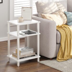 TUTOTAK End Table, Side Table, Nightstand, 3-Tier Storage Shelf, Sofa Table for Small Space, Living Room, Bed Room TB01BW049