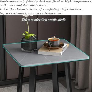 HOBIBA Office end Table Balcony Bedside Table Living Room Tables Side Table Small Coffee Table Sofa Side Cabinet Metal Frame Cross-Stable Hotel (Size:40x40x55cm,Color:Whitea)