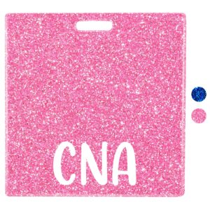 Plifal CNA Badge Buddy Card Nurse Nursing Accessories Glitter Horizontal Badge Identification Tags