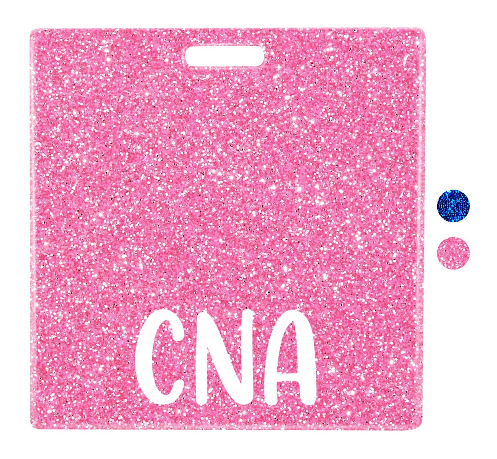 Plifal CNA Badge Buddy Card Nurse Nursing Accessories Glitter Horizontal Badge Identification Tags