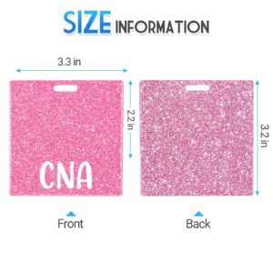 Plifal CNA Badge Buddy Card Nurse Nursing Accessories Glitter Horizontal Badge Identification Tags