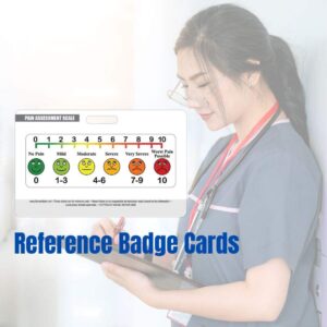 Essential CNA/MA/Tech Horizontal Reference 7 Badge Card Set - Perfect for Technicians, Medical Assistants and Certified Nursing Assistants!