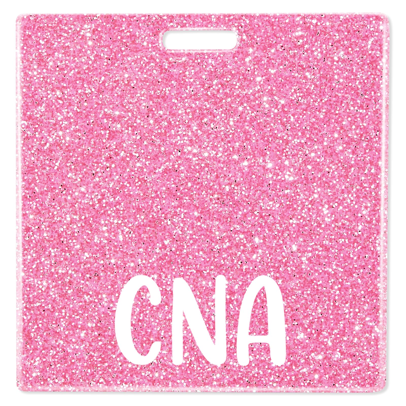 Plifal CNA Badge Buddy Card Holder Nurse Nursing Accessories Certified Nurse Aid Horizontal ID Name Identification Tags Hospital Work Glitter