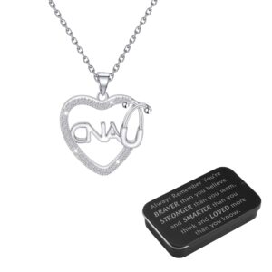 bnql cna necklace certified nurse assistant gifts cna nurses jewelry inspirational gifts new cna graduation gifts (cna necklace)